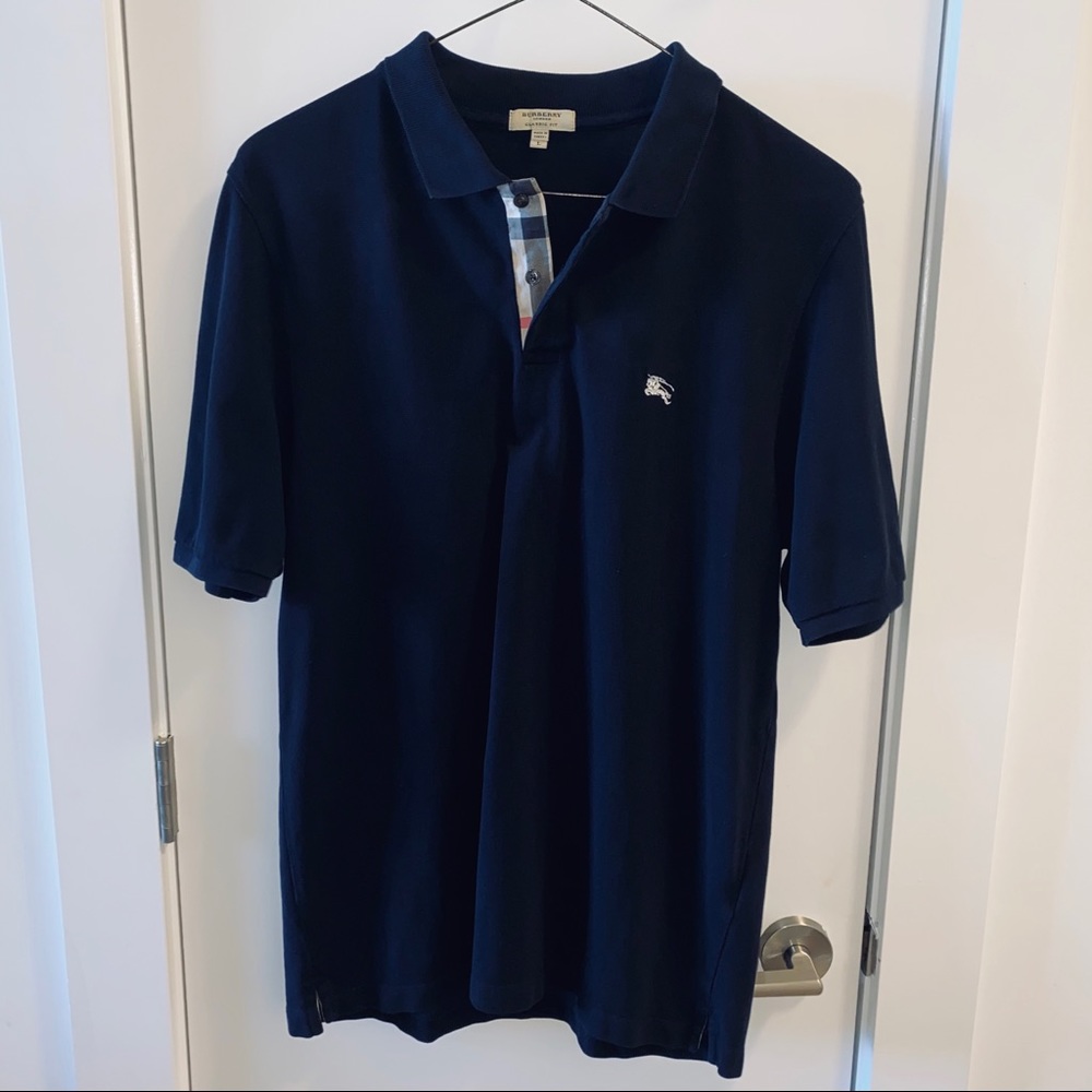 Burberry Piqué Polo - Navy